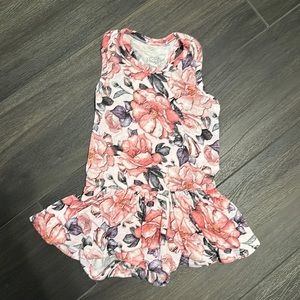 Vivi Floral Racerback Twirl Skirt Bodysuit 3-6M